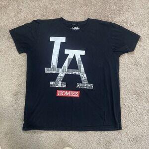 Authentic HOMIES Los Angeles LA Black T Shirt Sz Large‎ City